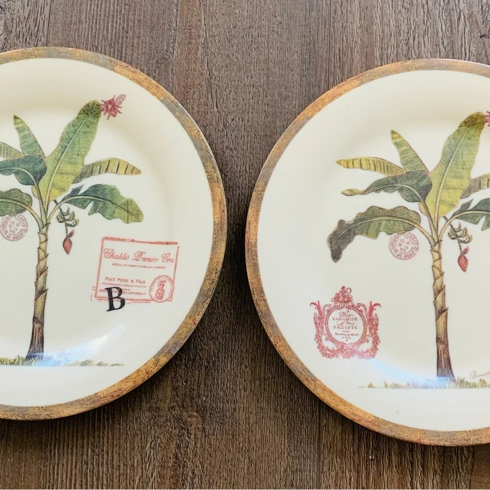 Evergreen melamine plates